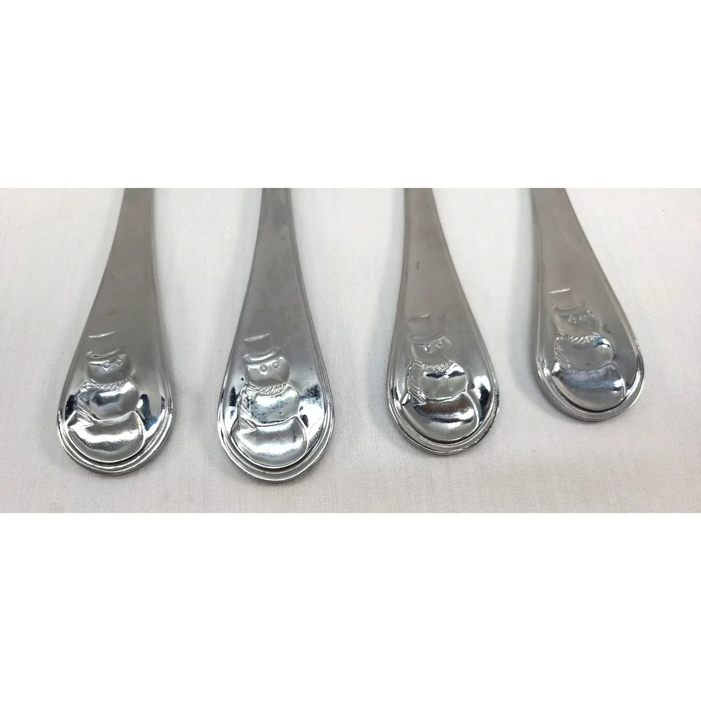4 Cambridge Snowman Frost Large Place Oval Soup Spoon 8